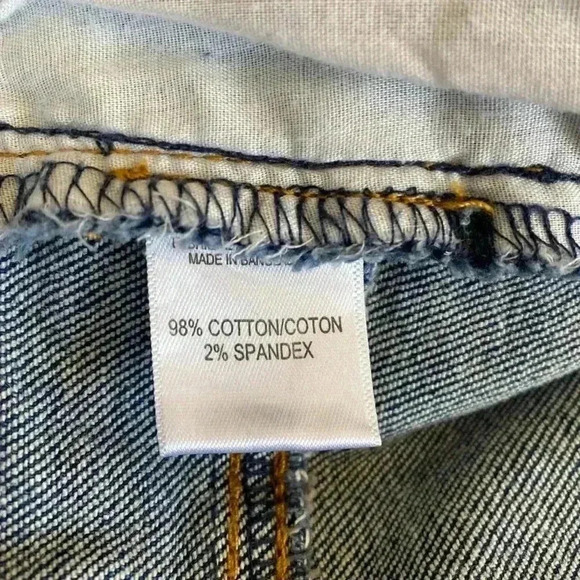 NWOT, My STYLE, Plus-Size Distressed Denim Jeans With Frayed Hem, 24W, Blue - Picture 4 of 9